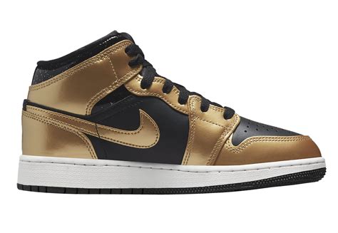 nike air jordan 1 mid black black black asphaltgold|jordan 1 metallic gold 2020.